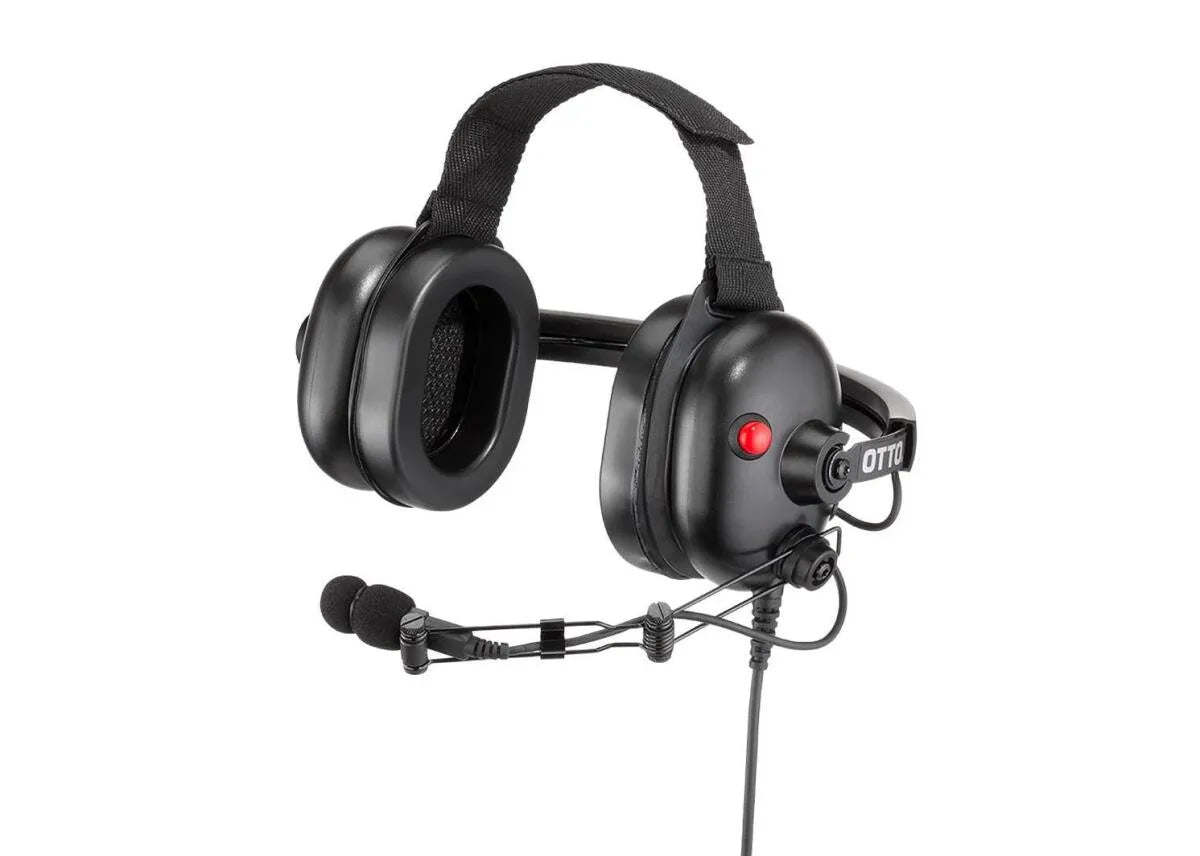 Collection of Otto ClearTrak - Motorola GP300 Behind-the-Head Headset - 2 Pin in a gallery layout